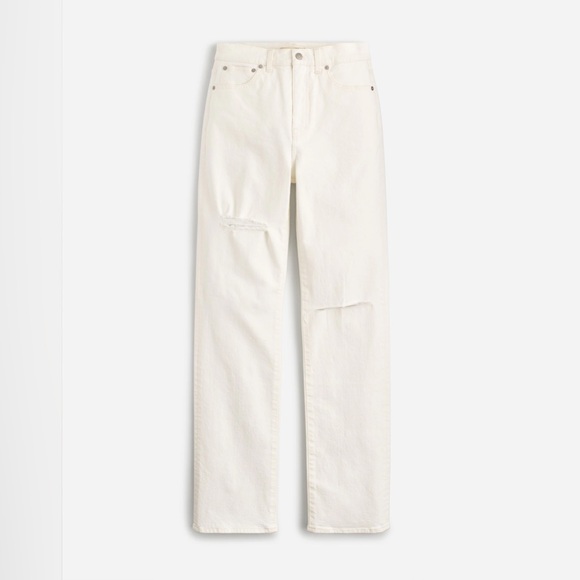 💜 NWT Madewell Tile White The Petite '90s Straight Jean Size 29P - Picture 5 of 11